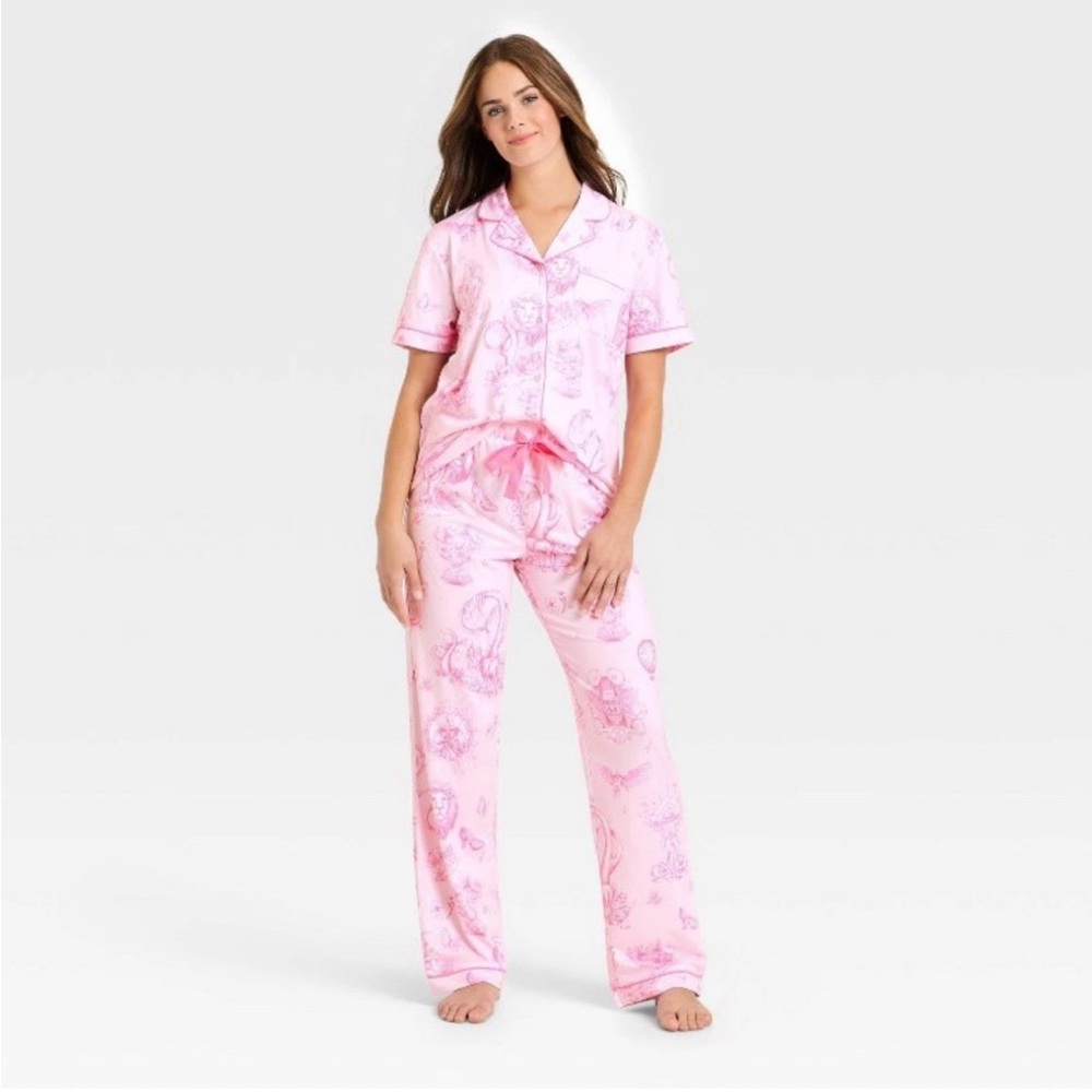 WICKED X KATIE KIME Women's Lounge Pajamas PJ Set - Pink GLINDA SIZE X-SMALL XS